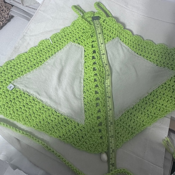 Crochet green Cropped Sofia - Picture 5 of 7